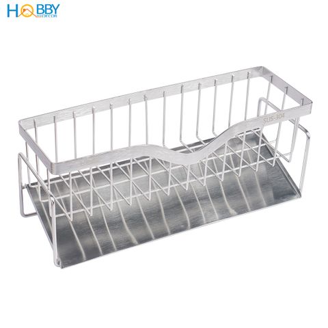 Kệ để đồ rửa chén gác bồn mẫu lớn inox 304 Hobby Home Decor KRC9