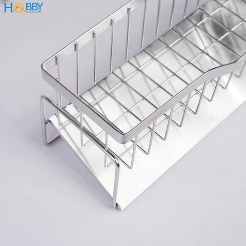 Kệ để đồ rửa chén gác bồn mẫu lớn inox 304 Hobby Home Decor KRC9