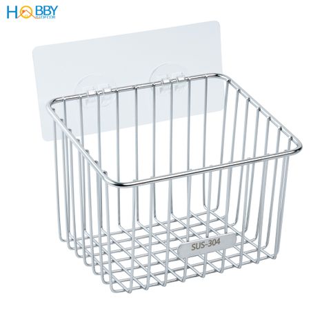 Kệ rổ đựng hành tỏi ớt đa năng inox 304 dán tường Hobby home decor TB4