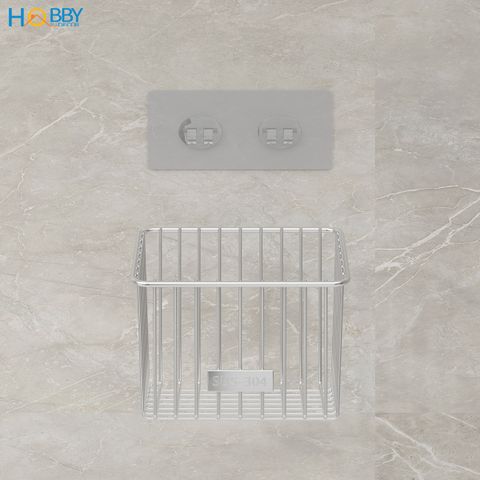 Kệ rổ đựng hành tỏi ớt đa năng inox 304 dán tường Hobby home decor TB4