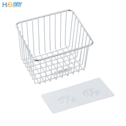 Kệ rổ đựng hành tỏi ớt đa năng inox 304 dán tường Hobby home decor TB4