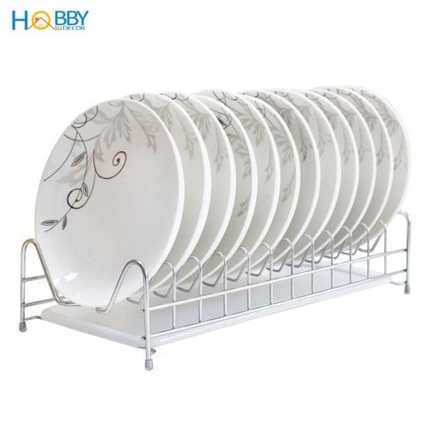 Kệ úp đĩa 12 ngăn inox 304 có khay hứng nước Hobby home decor KUD12