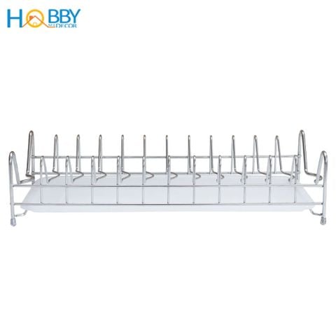 Kệ úp đĩa 12 ngăn inox 304 có khay hứng nước Hobby home decor KUD12