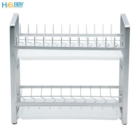Kệ úp chén đĩa 2 tầng inox 304 có khay hứng nước Hobby home decor UCD