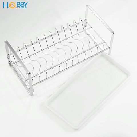 Kệ đựng đĩa 12 ngăn inox 304 có khay hứng nước HOBBY Home Decor KUDN12