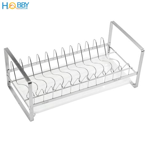 Kệ đựng đĩa 12 ngăn inox 304 có khay hứng nước HOBBY Home Decor KUDN12