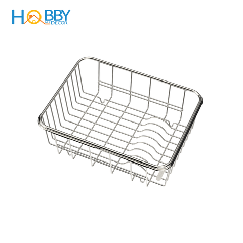 Khay để chén đĩa rau quả gác chậu rửa inox 304 Hobby Home Decor KDC3