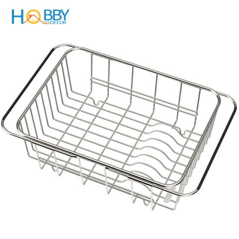 Khay để chén đĩa rau quả gác chậu rửa inox 304 Hobby Home Decor KDC3