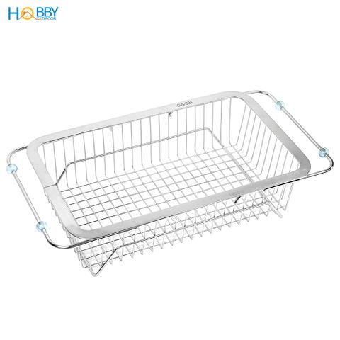 Khay đựng chén đĩa gác bồn rửa chén co giãn inox 304 Hobby home decor KDC5