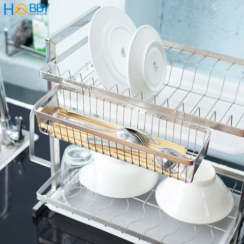 Khay đựng đũa muỗng cho ráo nước HOBBY Home Decor KM3-4 chuẩn Inox 304