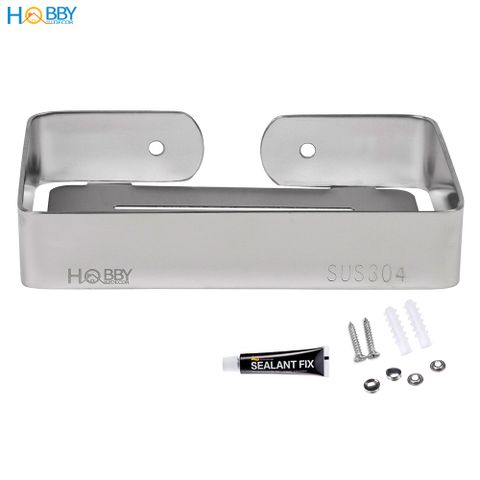 Kệ đựng xà bông cục dán tường phòng tắm inox 304 Hobby Home Decor SB4 kèm keo dán và đinh ốc