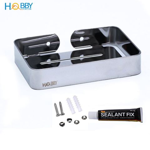 Kệ đựng xà bông cục dán tường inox 304 có keo dán Hobby Home Decor SB4