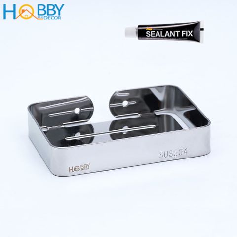 Kệ đựng xà bông cục dán tường inox 304 có keo dán Hobby Home Decor SB4