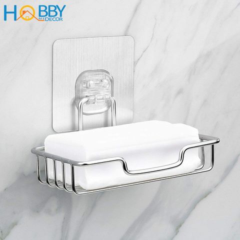 Kệ đựng xà bông dán tường gạch men có miếng dán Hobby Home Decor SBL2