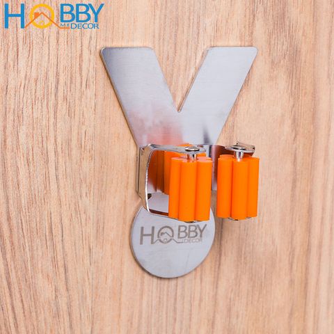 Móc giữ cán chổi lau nhà ô dù dán tường inox 304 Hobby home decor C1T