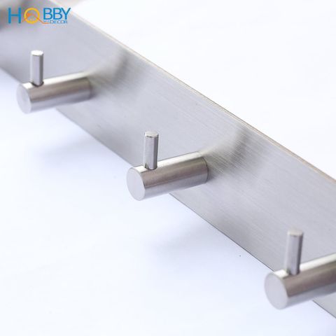 Thanh treo quần áo 6 chấu inox 304 dán tường Hobby Home Decor 6TV160