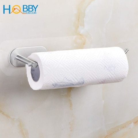 Móc treo cuộn giấy dài khăn tắm inox 304 mẫu dán Hobby home decor G10