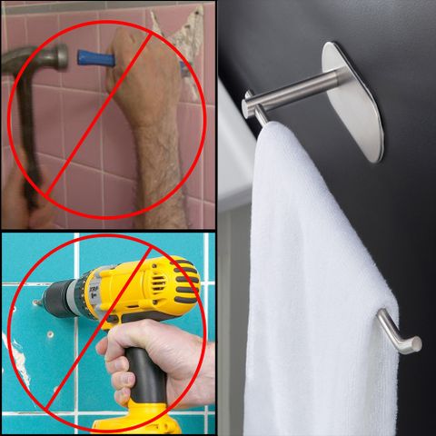 Móc treo cuộn giấy dài khăn tắm inox 304 mẫu dán Hobby home decor G10