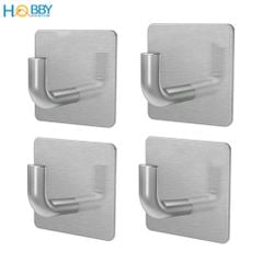Combo 4 móc treo đồ quần áo dán tường inox 304 HOBBY Home Decor V35-4