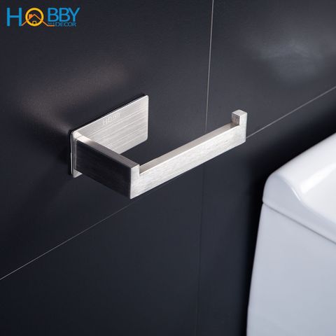 Kệ để cuộn giấy vệ sinh dán tường inox 304 Hobby Home Decor G12