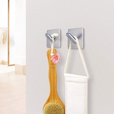 Combo 4 móc treo đồ dán tường inox 304 Hobby home decor V110-4