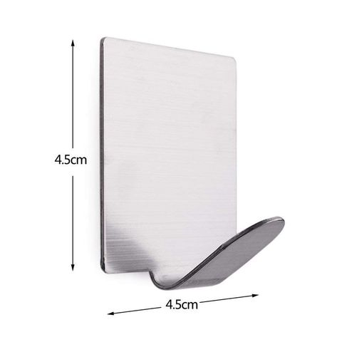 Combo 8 móc treo đồ dán tường inox 304 mẫu vuông Hobby home decor 45-2