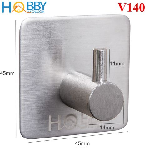 Combo 4 móc treo đồ dán tường inox 304 HOBBY Home Decor TV160-4