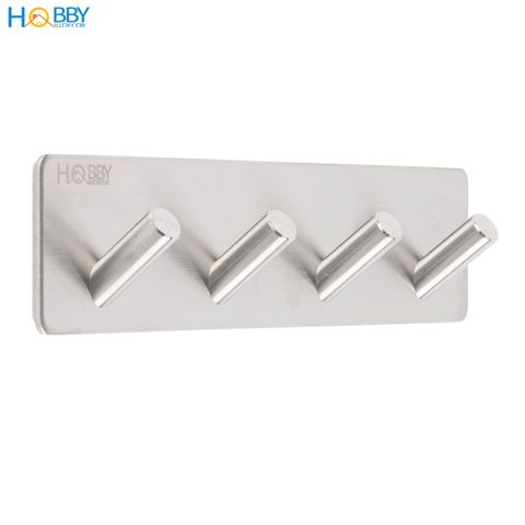 Móc treo quần áo 4 chấu inox 304 dán tường Hobby home decor 4V110