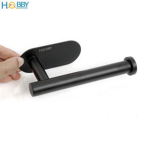 Kệ để giấy vệ sinh inox 304 sơn đen dán tường HOBBY Home Decor G17 có keo dán