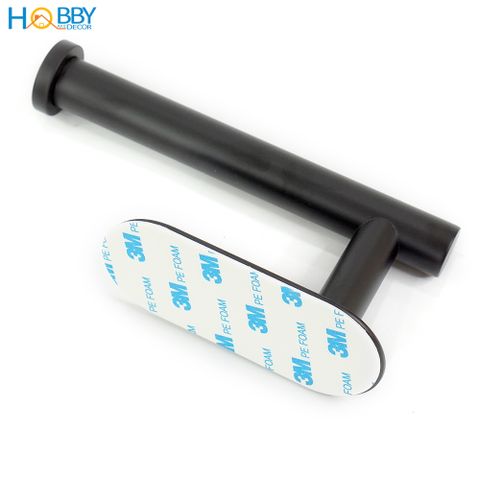 Kệ để giấy vệ sinh inox 304 sơn đen dán tường HOBBY Home Decor G17 có keo dán