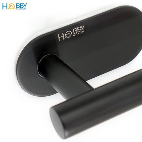 Kệ để giấy vệ sinh inox 304 sơn đen dán tường HOBBY Home Decor G17 có keo dán
