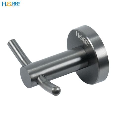Móc treo đồ có 2 chấu ngang inox 304 sơn đen Hobby home decor T2X