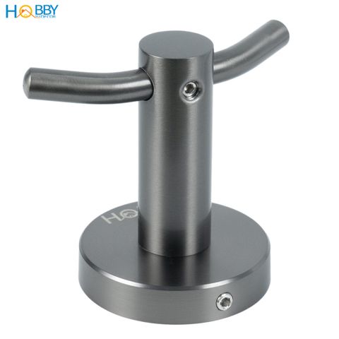 Móc treo đồ có 2 chấu ngang inox 304 sơn đen Hobby home decor T2X