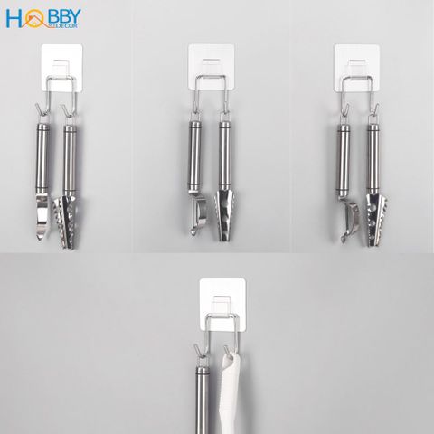 Móc treo đồ bếp dán tường inox 304 bằng sticker Hobby home decor MTST