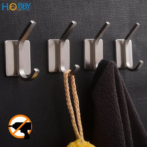 Bộ 4 móc treo đồ dán tường chịu lực cao loại lớn Hobby Home Decor V137
