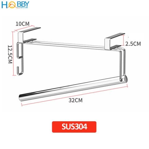 Móc treo cuộn giấy dài lâu bếp gắn tủ inox 304 Hobby home decor MGC