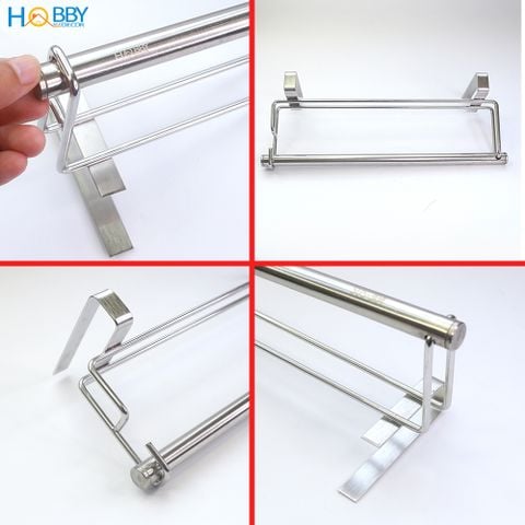 Móc treo cuộn giấy dài lâu bếp gắn tủ inox 304 Hobby home decor MGC