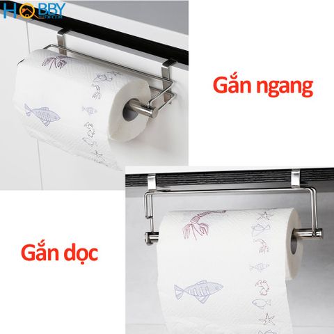 Móc treo cuộn giấy dài lâu bếp gắn tủ inox 304 Hobby home decor MGC