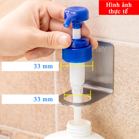 Bộ 2 móc treo cổ chai dầu gội, nước rửa tay HOBBY Home Decor MTDG
