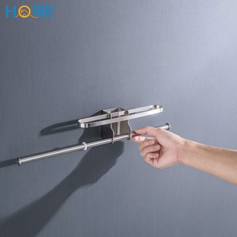 Giá treo móc kẹp phơi quần áo cho gọn 2 tầng HOBBY Home Decor GPM4 dán tường gạch men