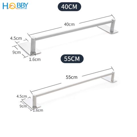Thanh treo dụng cụ nhà bếp dán tường HOBBY TTCN5S có 5 móc treo chữ S và keo dán