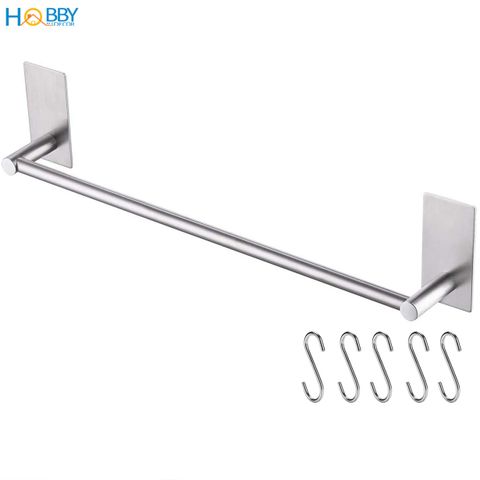 Thanh treo dụng cụ nhà bếp dán tường HOBBY TTCN5S có 5 móc treo chữ S và keo dán