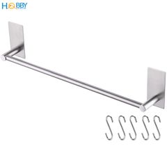 Thanh treo dụng cụ nhà bếp dán tường HOBBY TTCN5S có 5 móc treo chữ S và keo dán