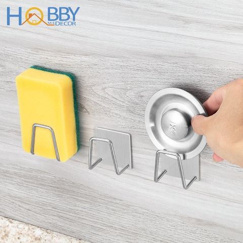 Combo 2 móc treo miếng rửa chén dán tường HOBBY Home Decor MCX-2
