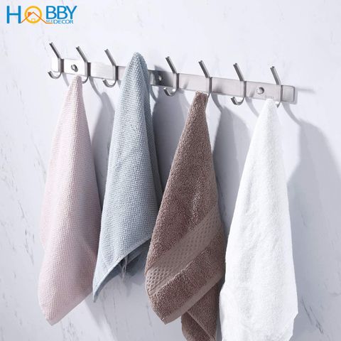 Thanh treo quần áo 8 chấu inox 304 mẫu khoan Hobby Home Decor 8TV137