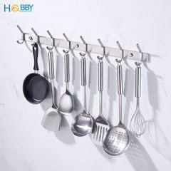Thanh treo quần áo 8 chấu inox 304 mẫu khoan Hobby Home Decor 8TV137