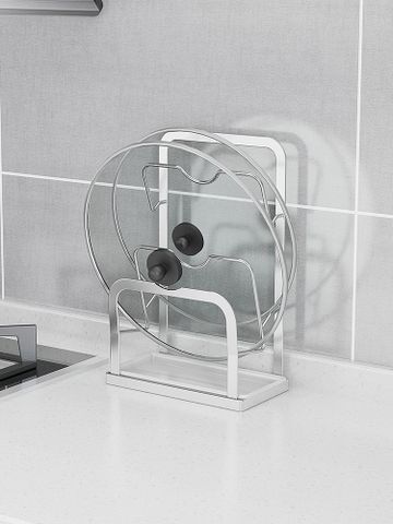 Kệ để nắp nồi 3 tầng inox 304 dán tường đa năng Hobby home decor TT05