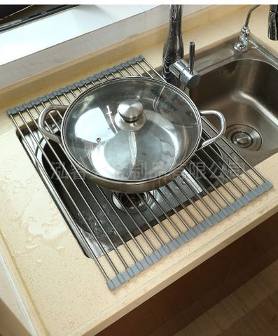 Kệ xếp gọn để đồ rửa chén gác lên bồn rửa Hobby Home Decor KXG 12 thanh inox 304