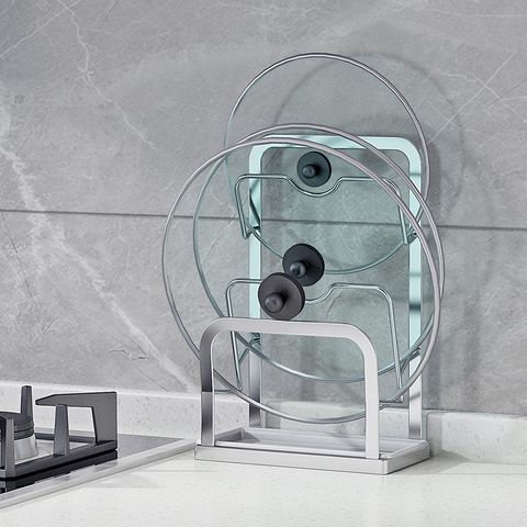 Kệ để nắp nồi 3 tầng inox 304 dán tường đa năng Hobby home decor TT05