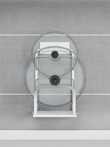 Kệ để nắp nồi 3 tầng inox 304 dán tường đa năng Hobby home decor TT05